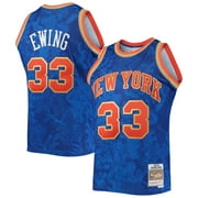 Men's Mitchell \u0026 Ness Patrick Ewing Blue New York Knicks Hardwood Classics 1991/92 Lunar New Year Swingman Jersey